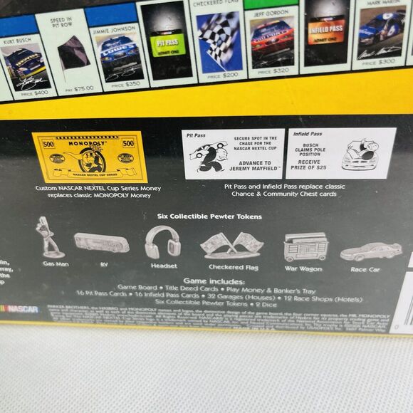 2005 Monopoly NASCAR Nextel Cup Series Collectors Edition Sealed - Picture 4 of 5